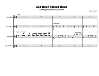 Got Beef Street Beat: Drum Cadence