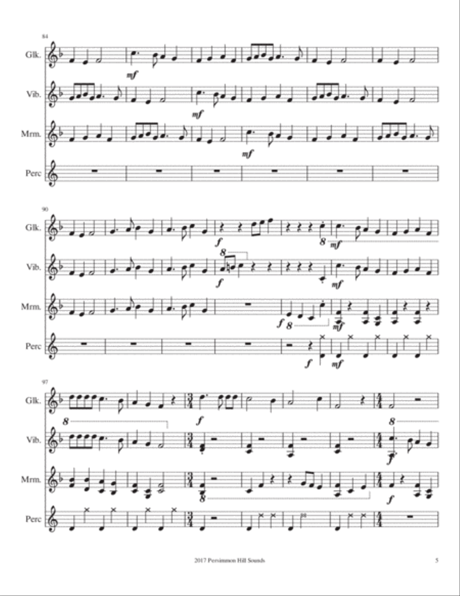 Deck the Halls Percussion Ensemble scores gallery preview page 6