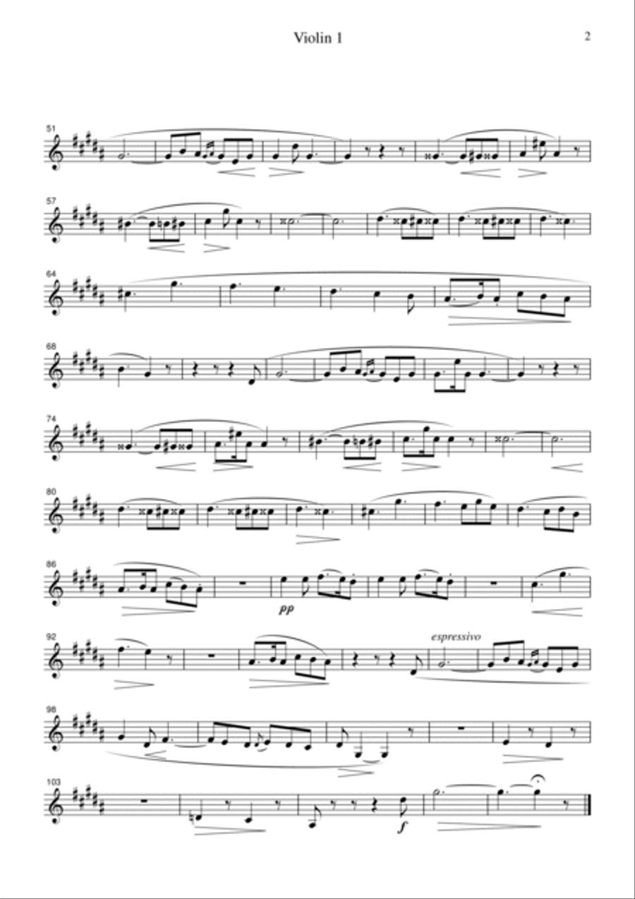 Mussorgsky Promenade and The Old Castle from Pictures at an Exhibition, for string quartet, CM103 String Quartet scores gallery preview page 4