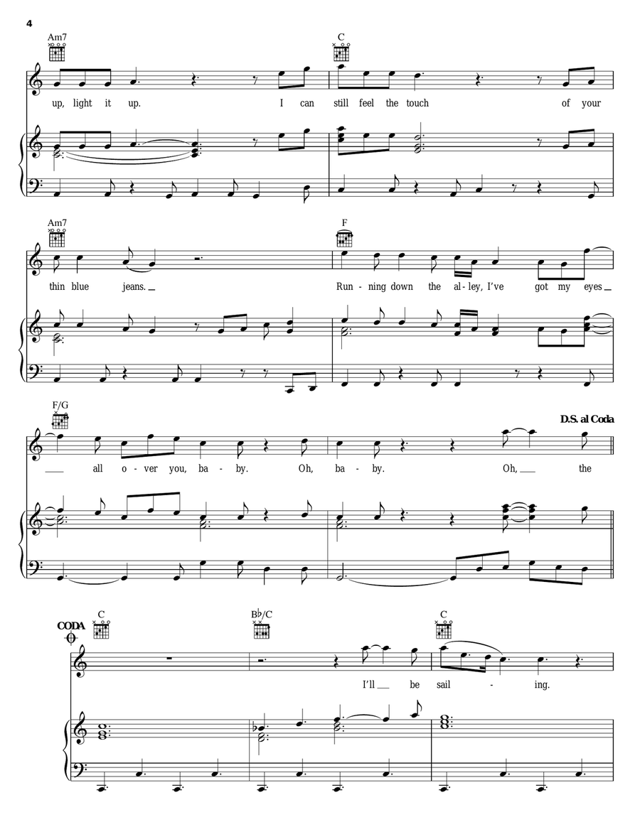 Rhythm Of My Heart Piano, Vocal, Guitar scores gallery preview page 4