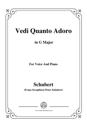 Schubert-Vedi Quanto Adoro,in G Major,for Voice&Piano