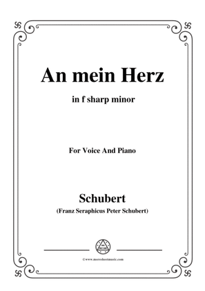 Schubert-An mein Herz,in f sharp minor,for Voice&Piano