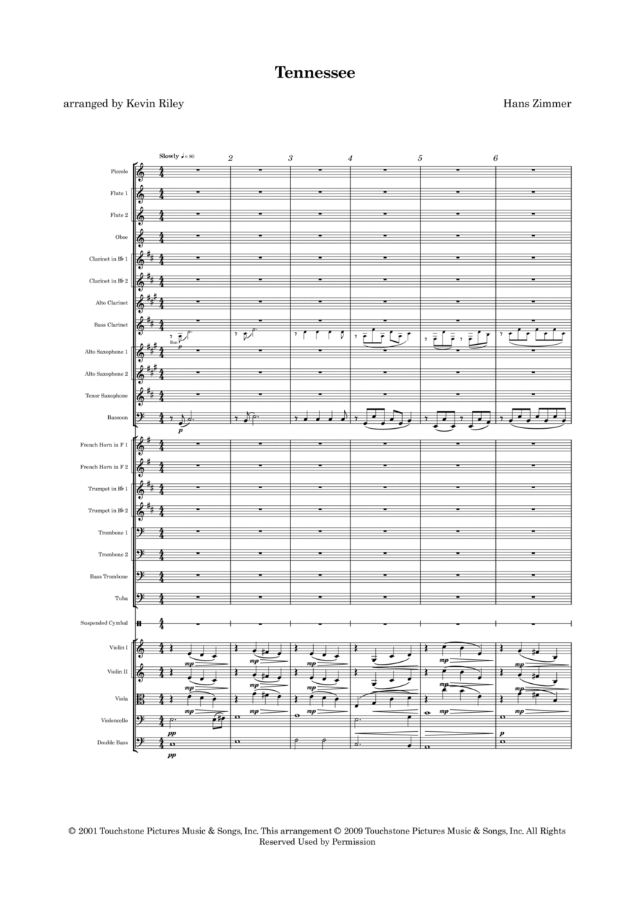 Tennessee Full Orchestra scores gallery preview page 1