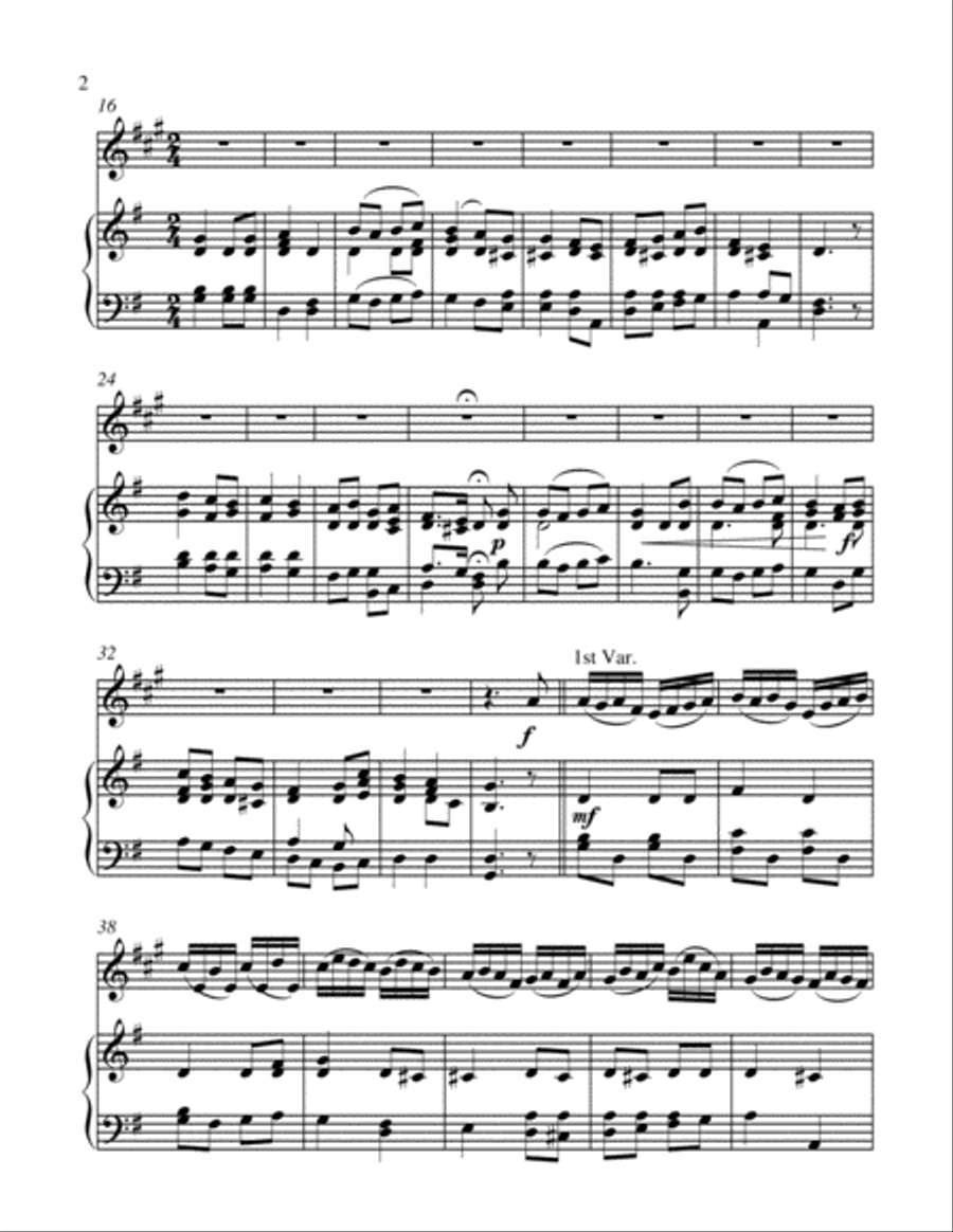 O Come All Ye Faithful (Adeste Fidelis) - Theme and Variation for Tenor Sax and Piano - Advanced Lev Tenor Saxophone scores gallery preview page 5