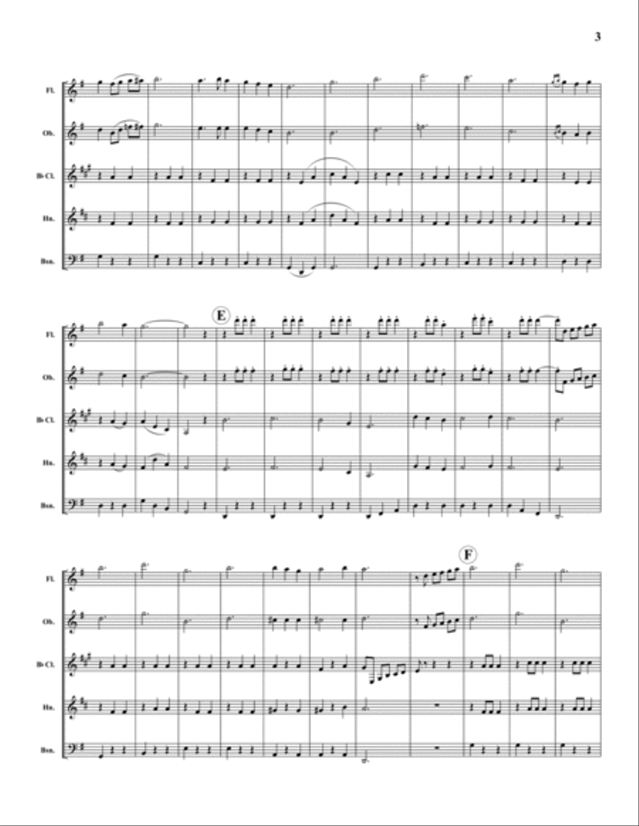 Hymn Suite #4 Woodwind Quintet scores gallery preview page 3