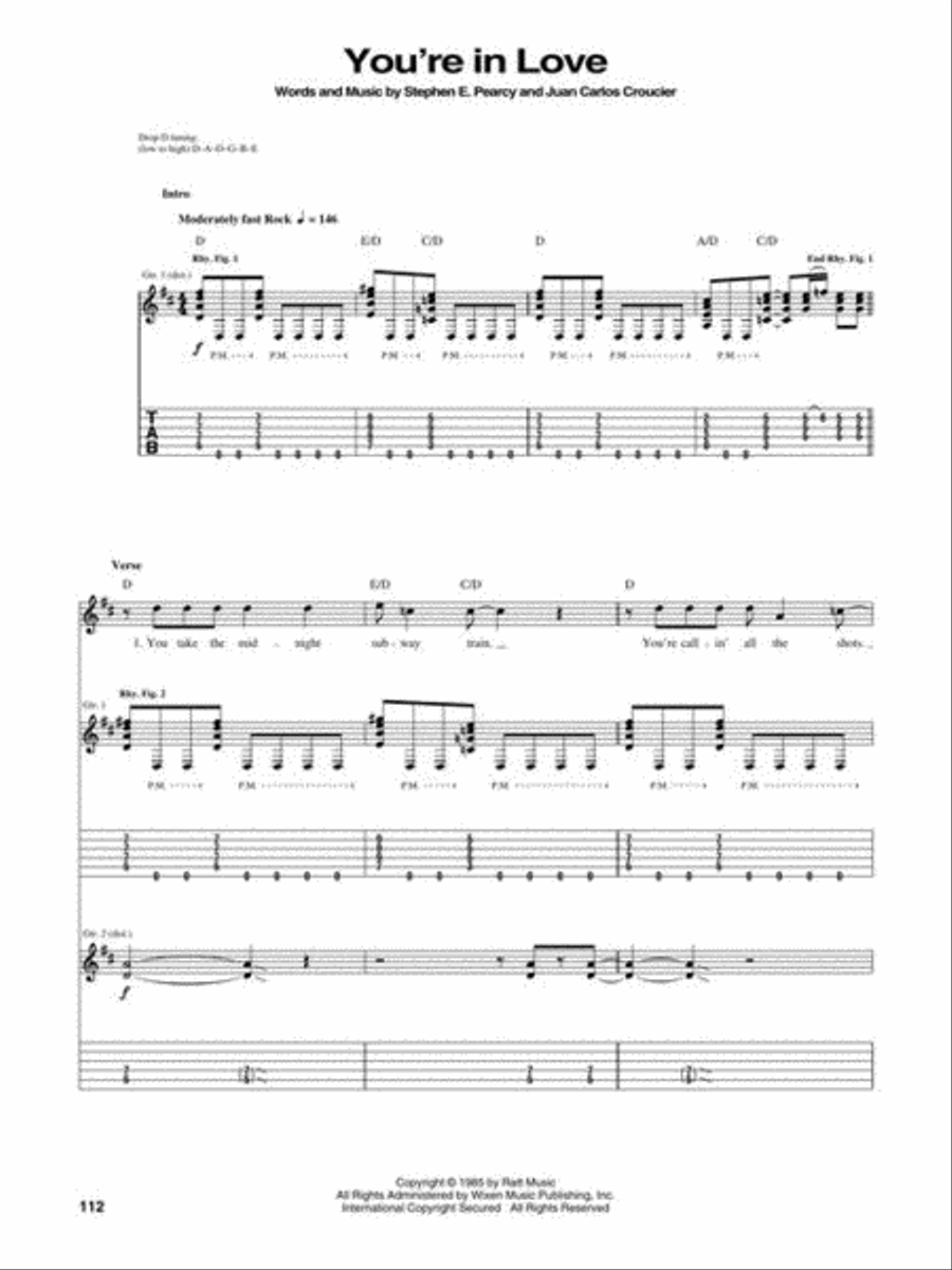 Best of Ratt Electric Guitar scores gallery preview page 6