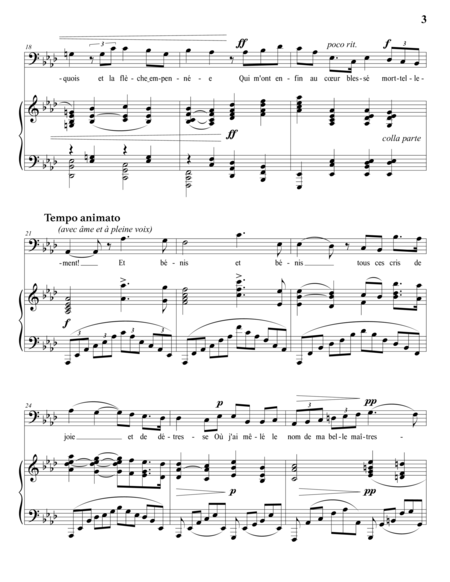 PALADILHE: Sonnet de Pétrarque (transposed to A-flat major, bass clef)