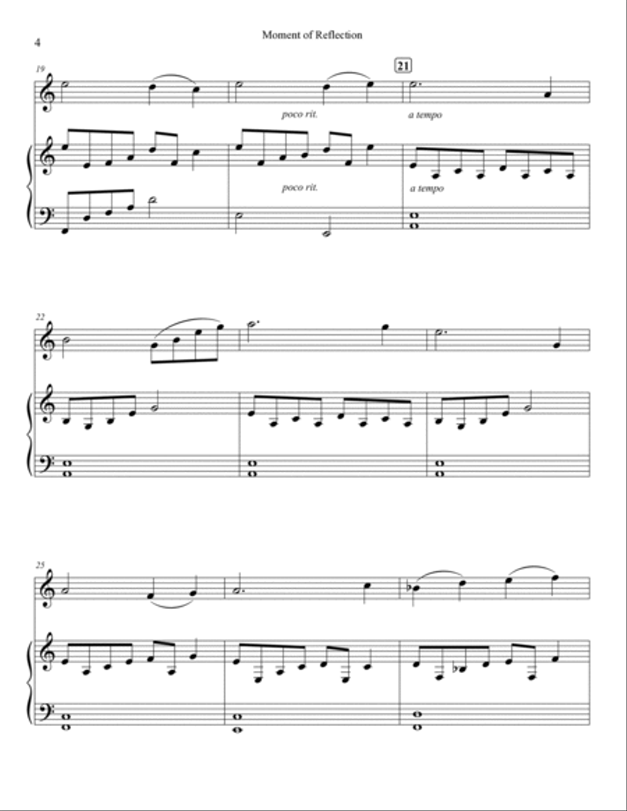 Moment of Reflection - Violin & Piano Violin Solo scores gallery preview page 4