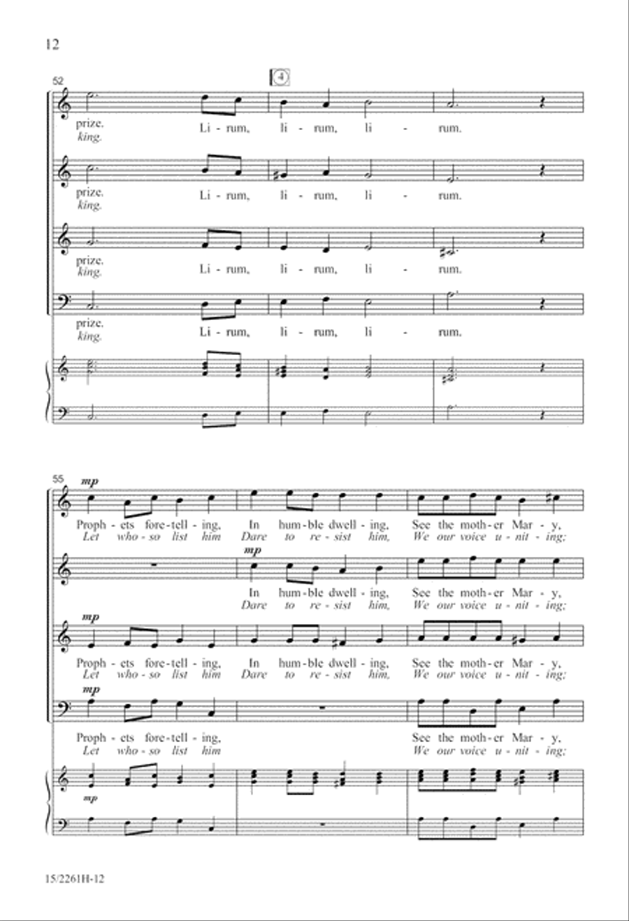 Lirum Lirum A Cappella scores gallery preview page 13