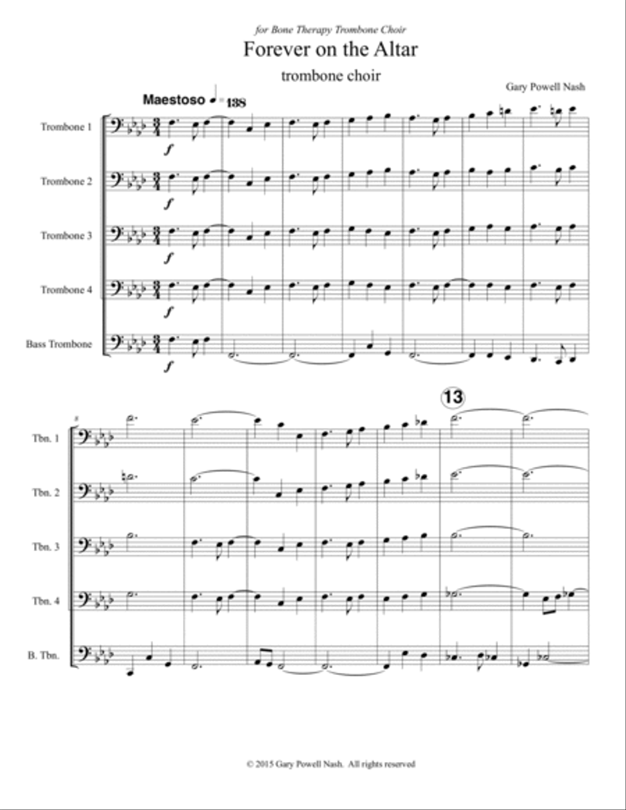 Forever on the Altar Brass Ensemble scores gallery preview page 3
