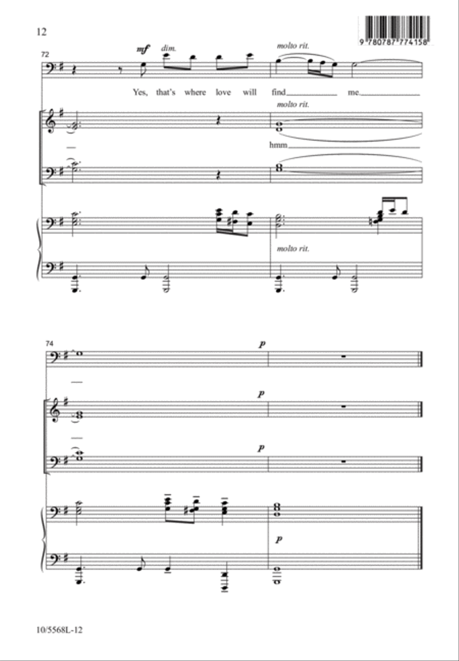 That's Where Love Will Find Me 4-Part scores gallery preview page 12