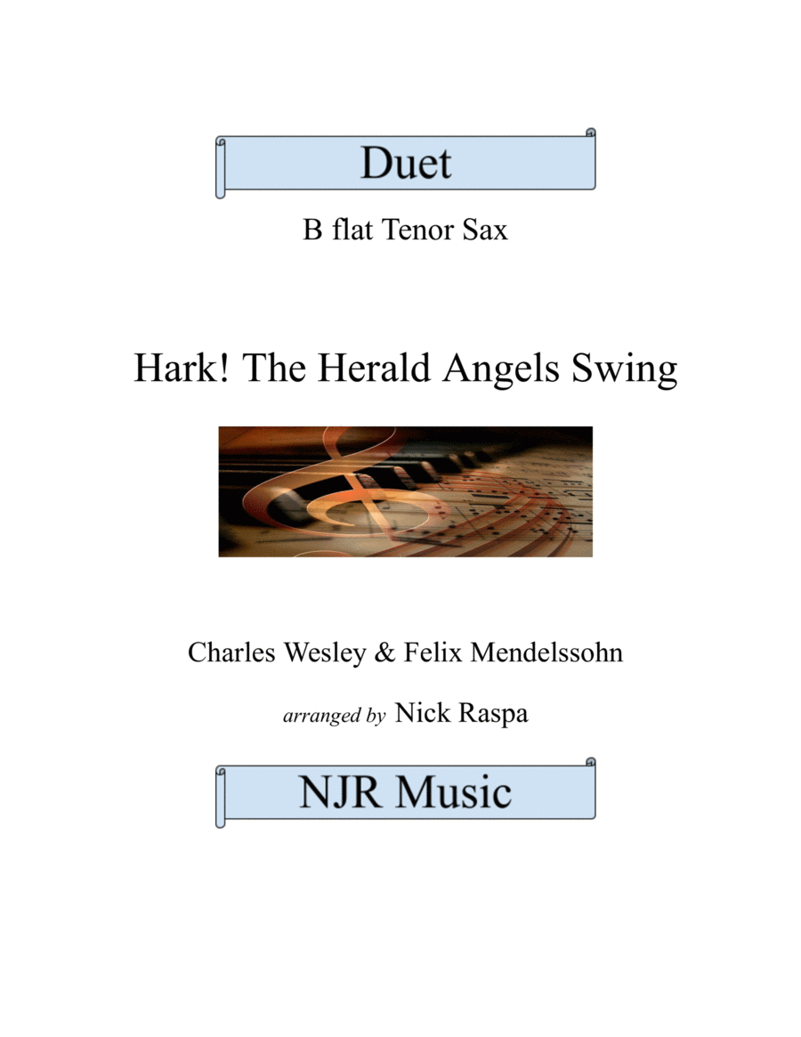 Hark! The Herald Angels Swing (Tenor Sax Duet) full set Woodwind Duet scores gallery preview page 1