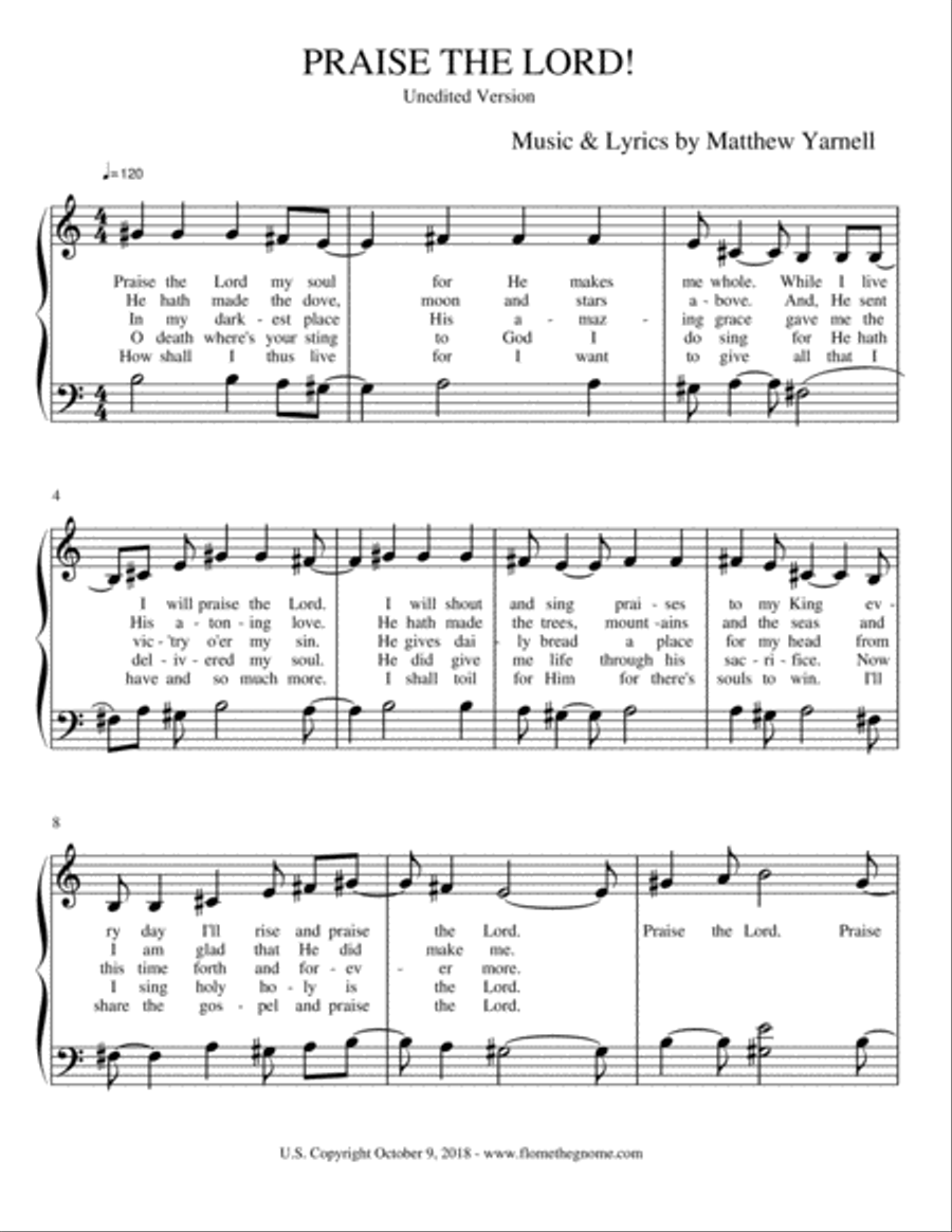 Praise the Lord! - Unedited Version Small Ensemble scores gallery preview page 1