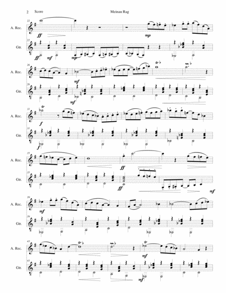 Meinau Rag for alto recorder and guitar image number null