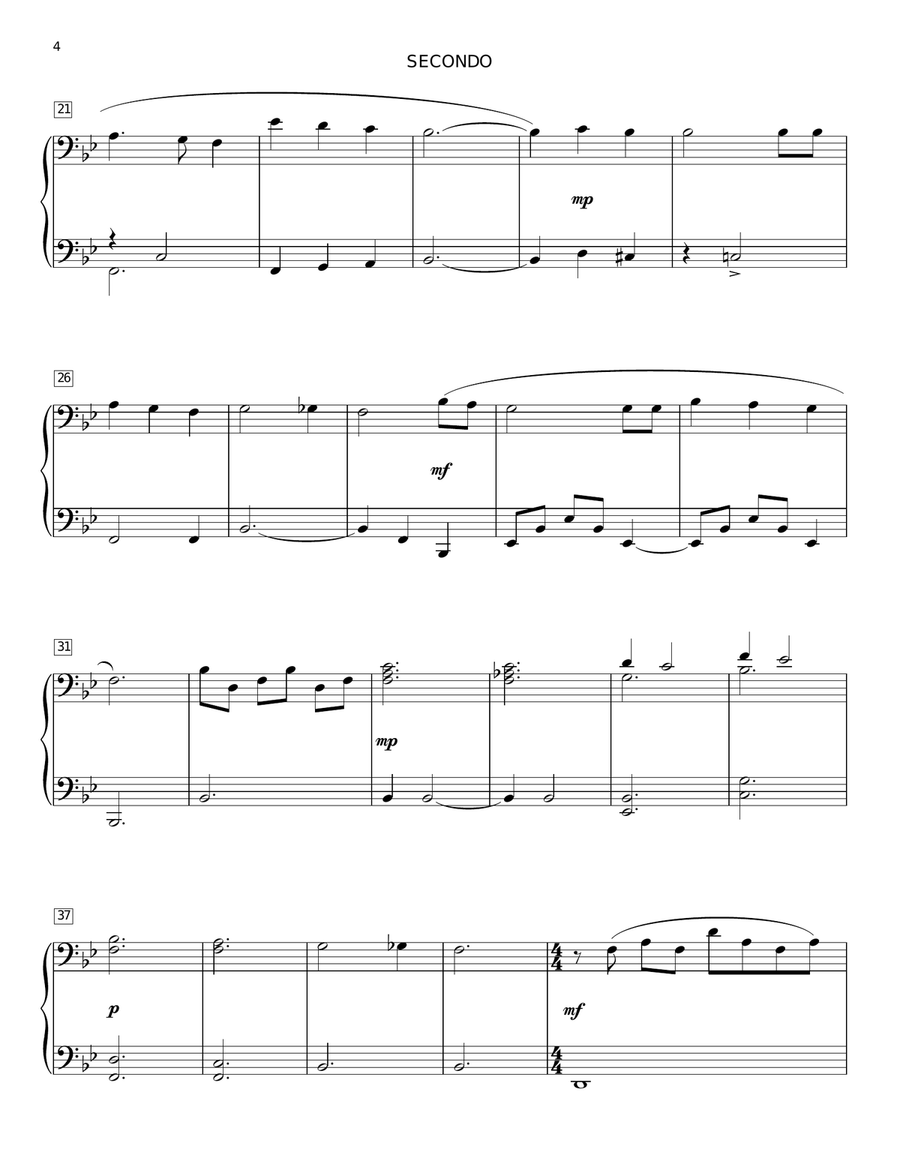 The Old Rugged Cross (arr. Larry Moore) Piano Duet scores gallery preview page 3
