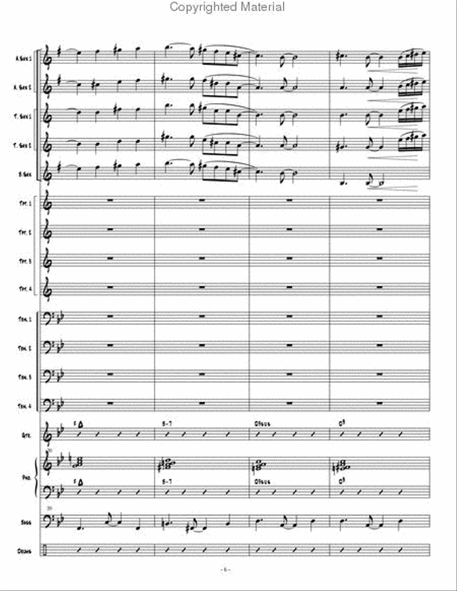 Dark Obsedian Jazz Ensemble scores gallery preview page 7