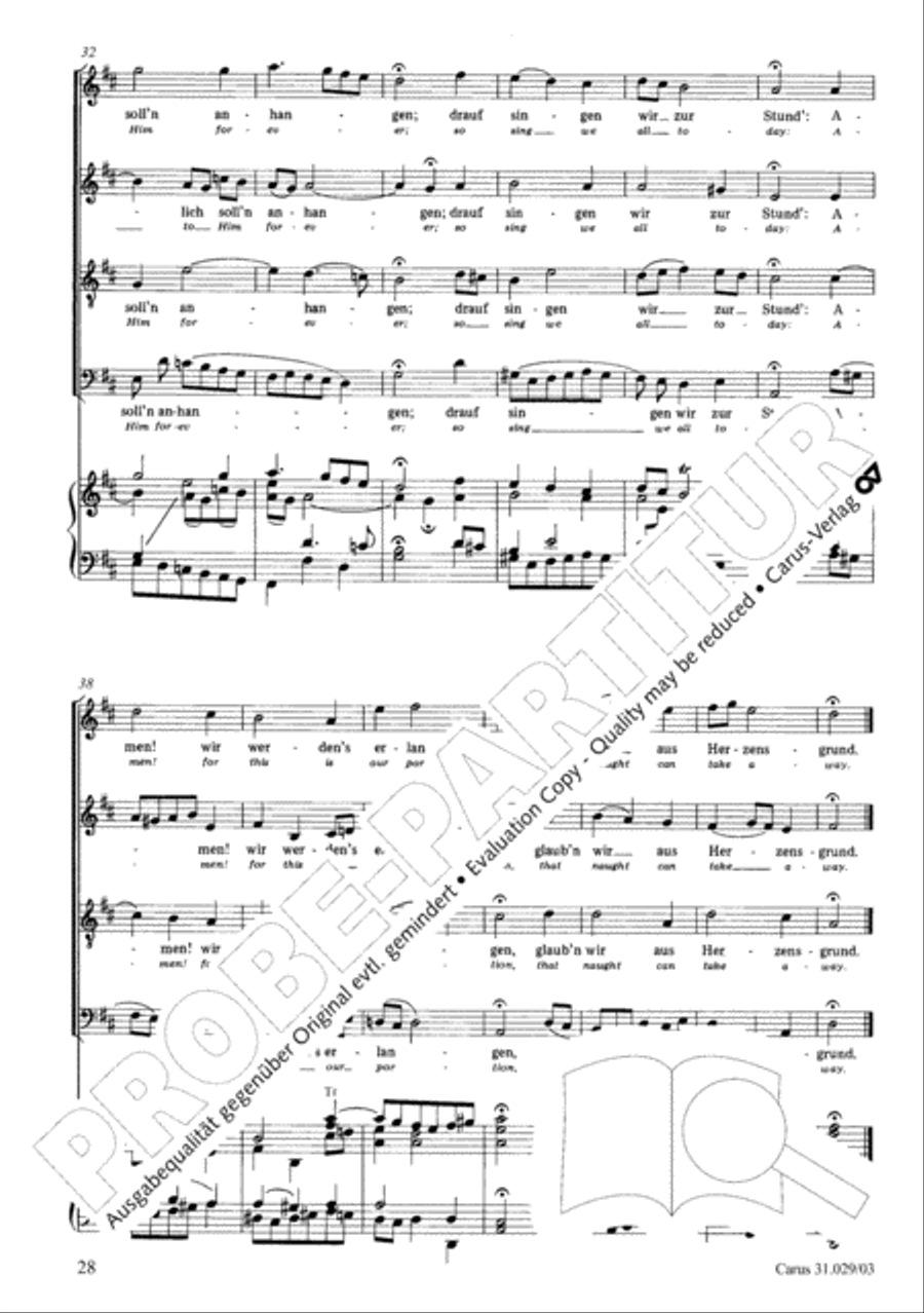 We thank Thee, Lord, God, we thank Thee, Lord (Wir danken dir, Gott, wir danken dir) 4-Part scores gallery preview page 29