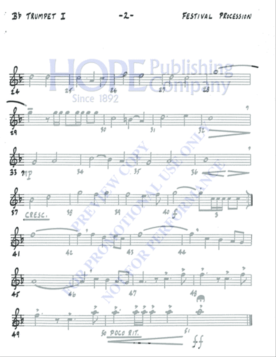 Festival Procession 5-Octaves scores gallery preview page 2