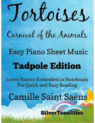 Book cover for Tortoises Carnival of the Animals Easy Piano Sheet Music 2nd Edition