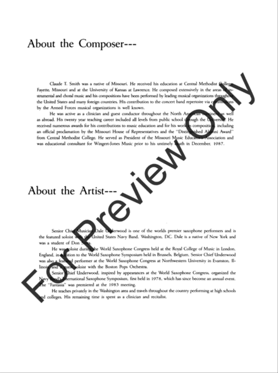 Fantasia For Alto Saxophone Alto Saxophone scores gallery preview page 4