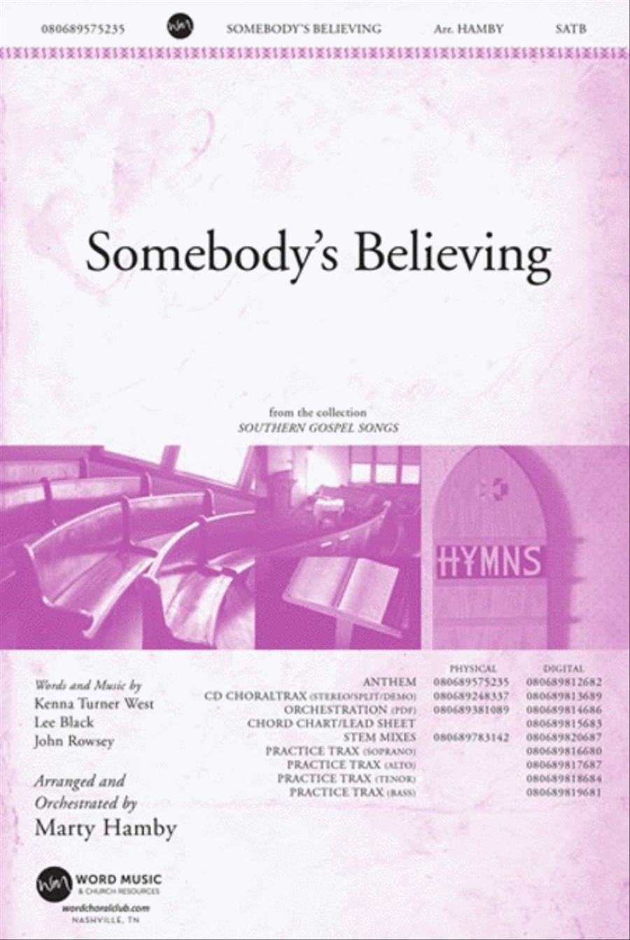 Somebody's Believing - Orchestration Choir scores gallery preview page 1