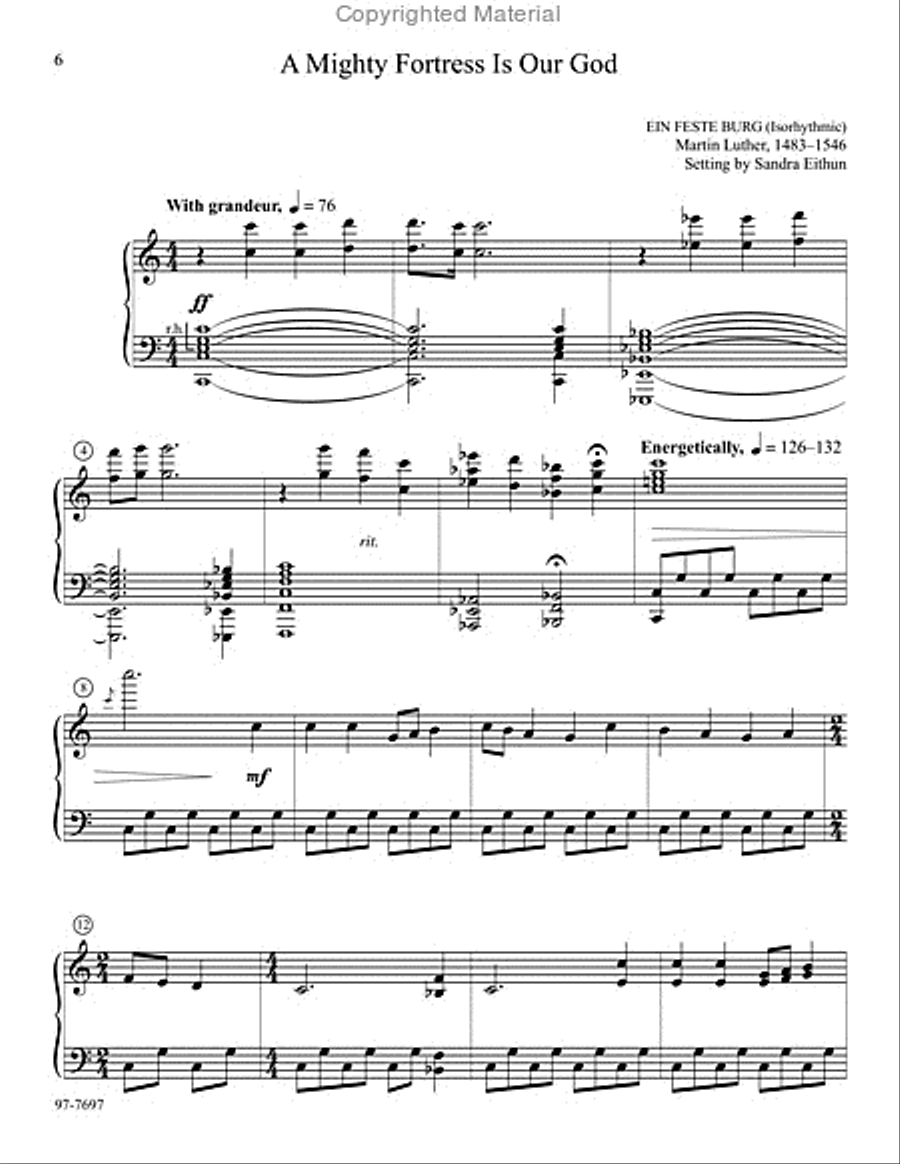 Thy Strong Word: Piano Music for Reformation Piano Solo scores gallery preview page 3