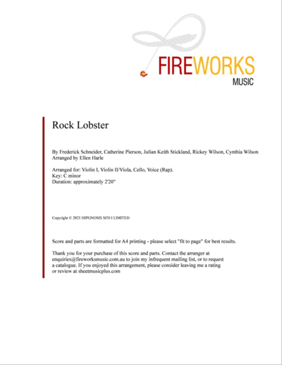 Rock Lobster String Trio scores gallery preview page 2