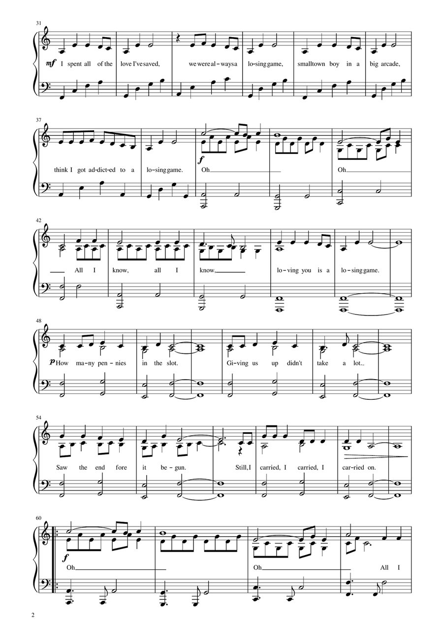 Arcade Easy Piano scores gallery preview page 2