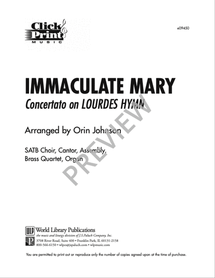 Immaculate Mary 4-Part scores gallery preview page 4