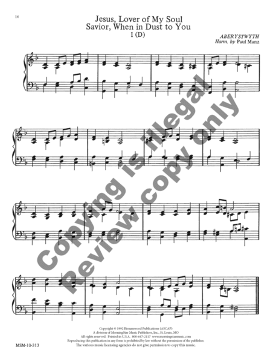 Varied Hymn Accompaniments for Lent Organ scores gallery preview page 10