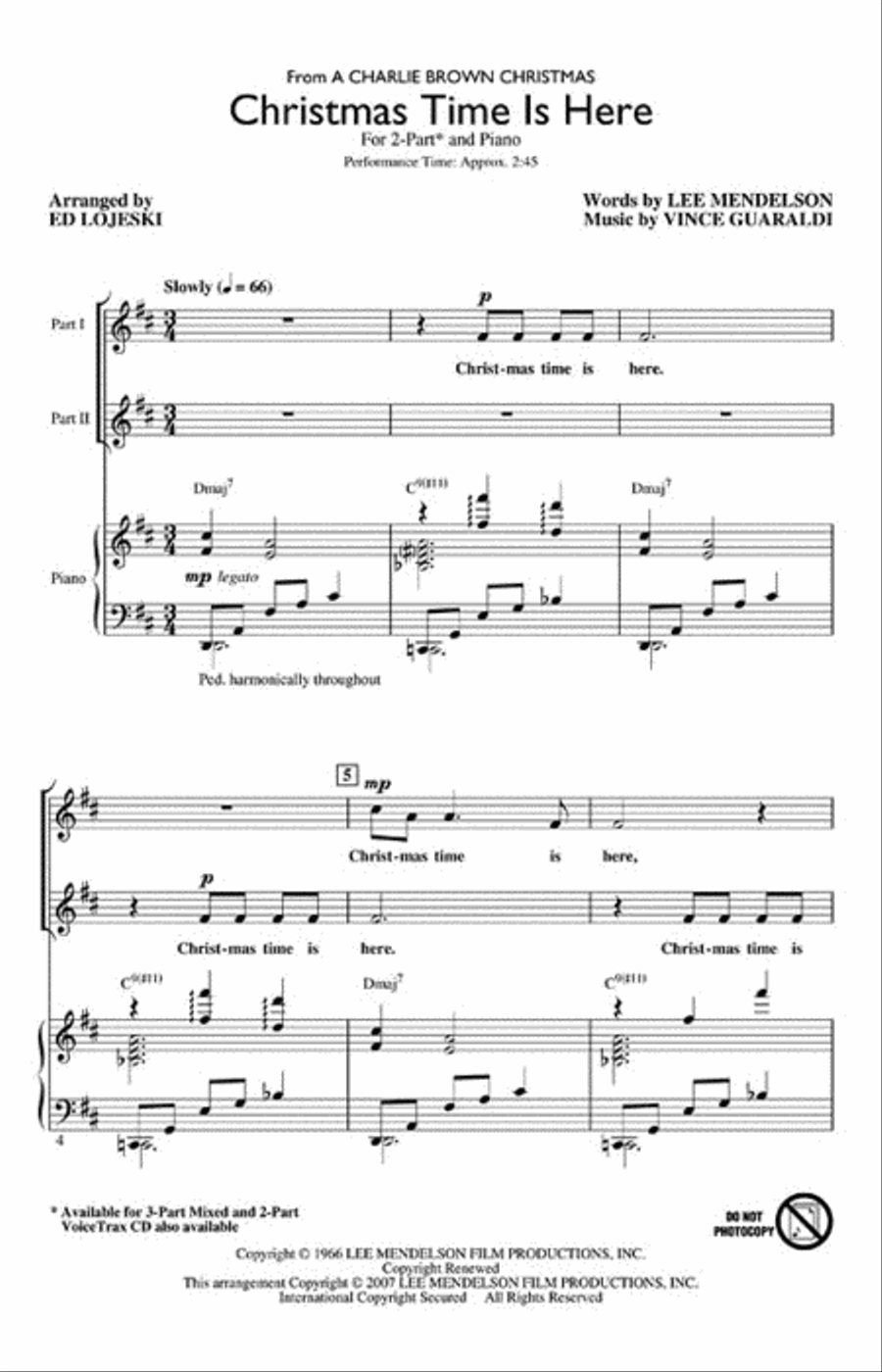 Christmas Time Is Here 2-Part scores gallery preview page 2