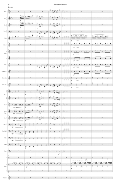 Klezmer 101 from Klezmer Concerto for Clarinet and Wind Orchestra (complete score)