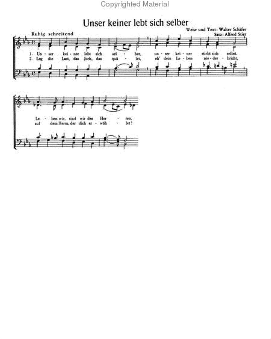 Stier: Herr, lass uns deine Wunder sehen; Komm, o Jesu; Unser keiner lebt sich selber Score scores gallery preview page 4