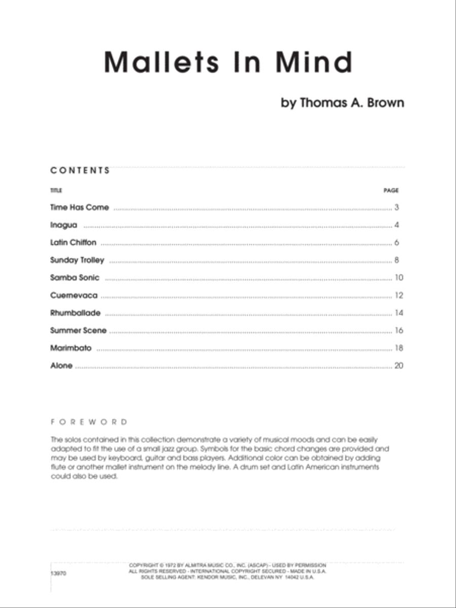 Mallets In Mind Percussion scores gallery preview page 2