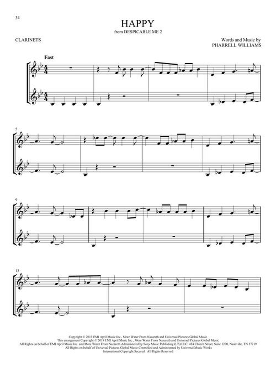 First 50 Duets for Two Clarinets Clarinet Duet scores gallery preview page 6