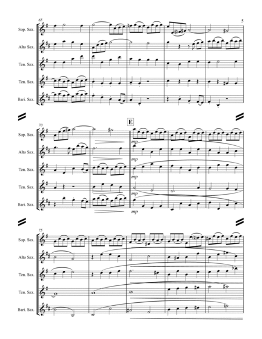 Handel - Overture - Sinfonia from Messiah (for Saxophone Quintet SATTB) Handel - Overture - Sinfonia from Messiah (for Saxophone Quintet SATTB) Saxophone Quintet scores gallery preview page 6