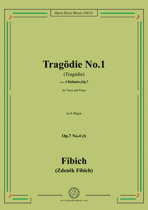 Fibich-Tragödie No.1,in A Major