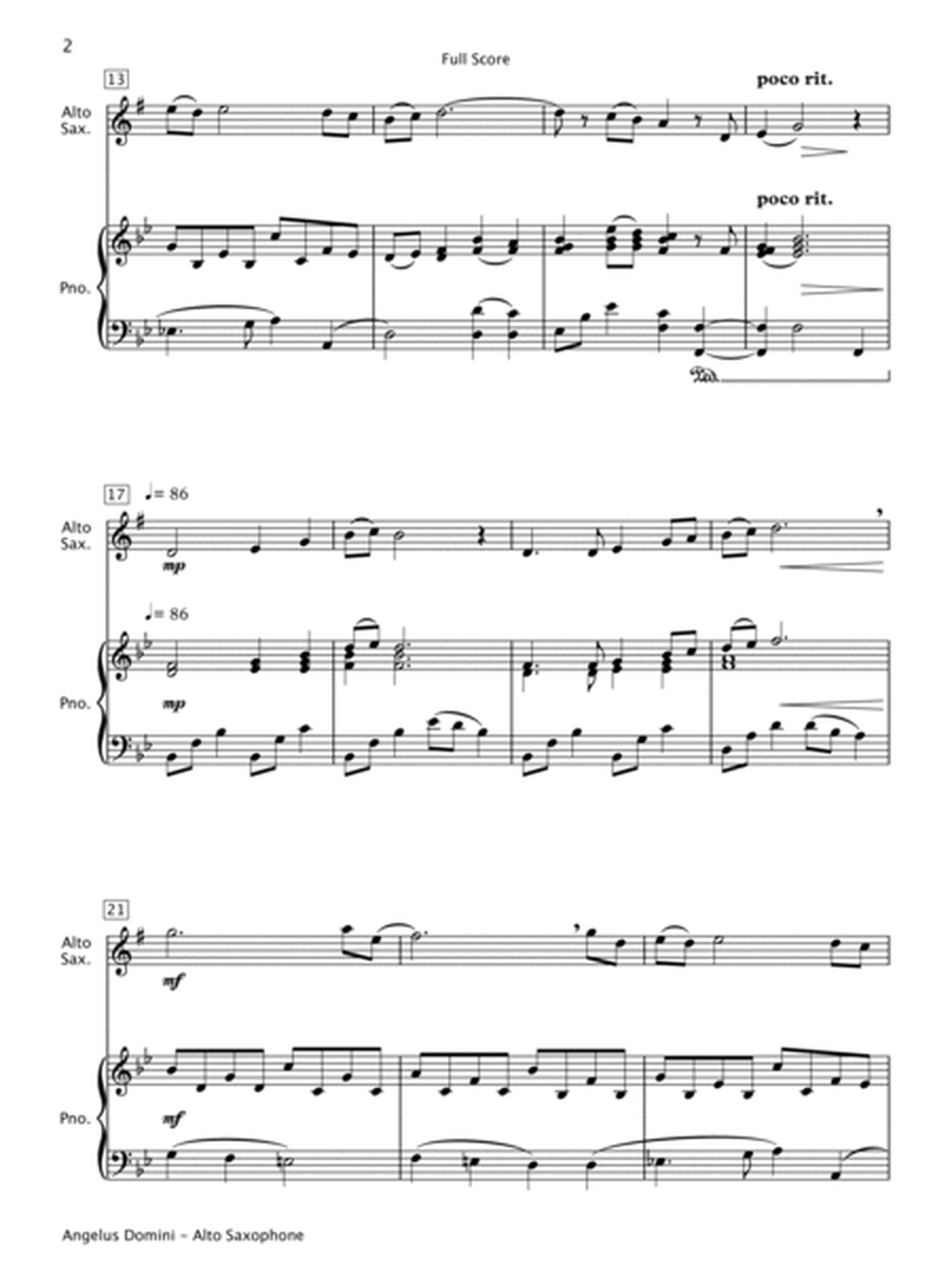 Angelus Domini (Alto Saxophone & Piano) image number null