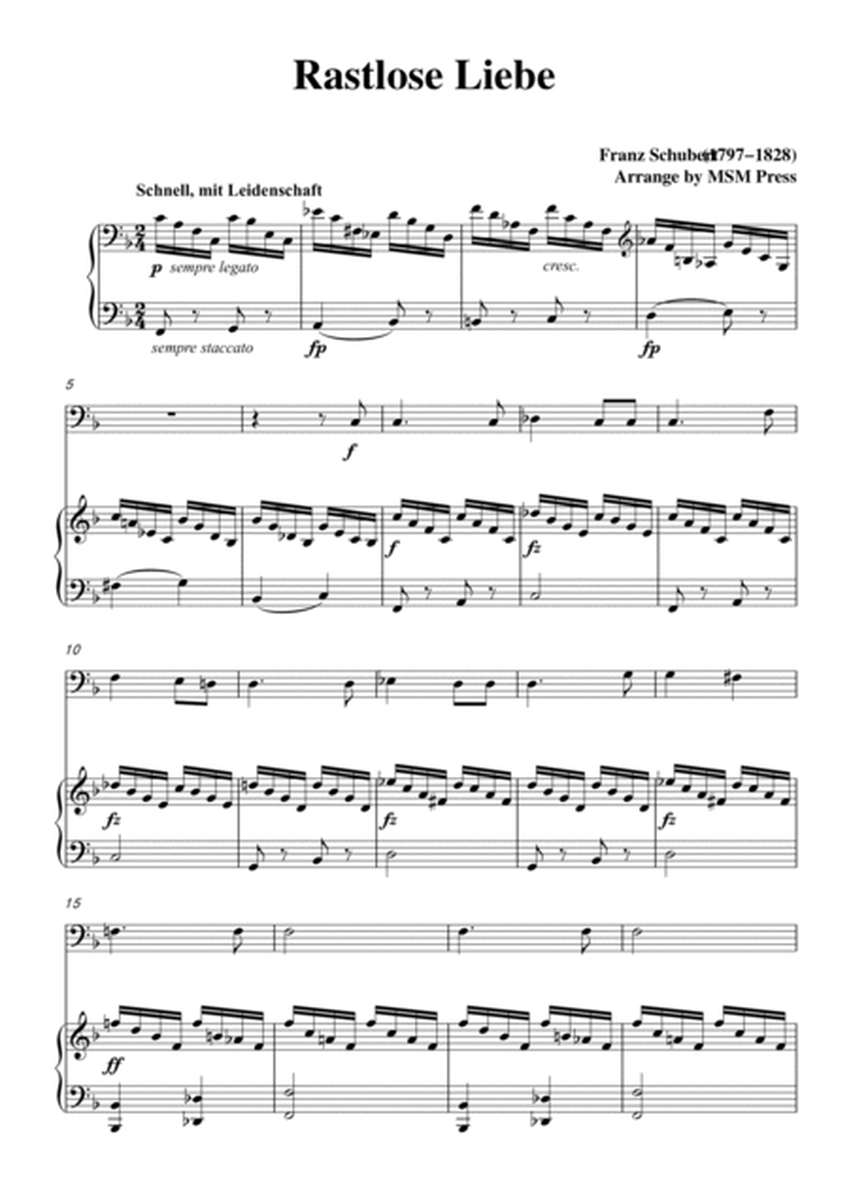 Schubert-Rastlose Liebe,for Cello and Piano