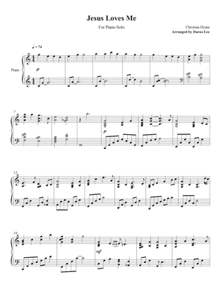 Jesus Loves Me (Hymn) for piano solo