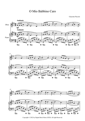 Book cover for O Mio Babbino Caro - Giacomo Puccini (Oboe + Piano)