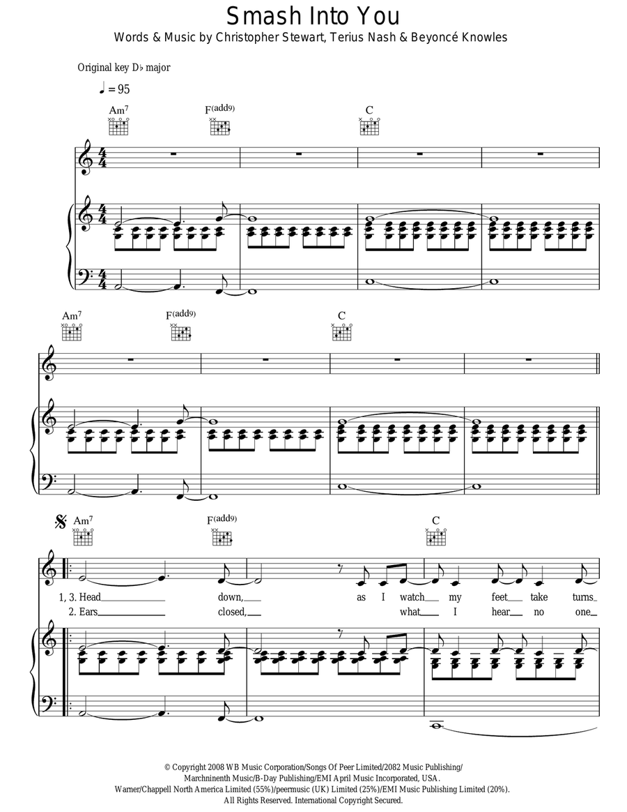 Smash Into You Acoustic Guitar scores gallery preview page 1