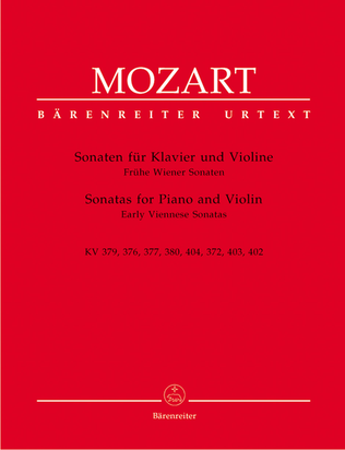 Book cover for Sonatas for Piano and Violin K. 379 (373a), 376 (374d), 377 (374e), 380 (374f), 404 (385d), 372, 403 (385c), 402 (385e)