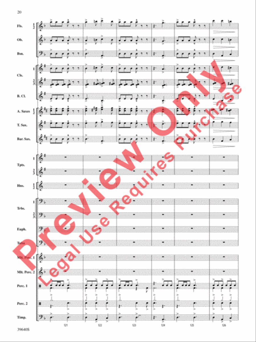 Ancient Carol Variants Concert Band scores gallery preview page 21