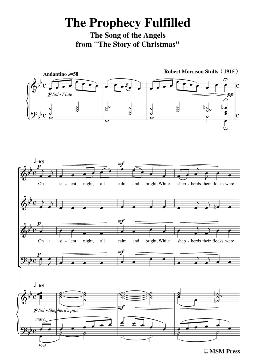 Stults-The Story of Christmas,No.4,The Prophecy Fulfilled,The Song...,in B flat Major,for Choral and 4-Part scores gallery preview page 3