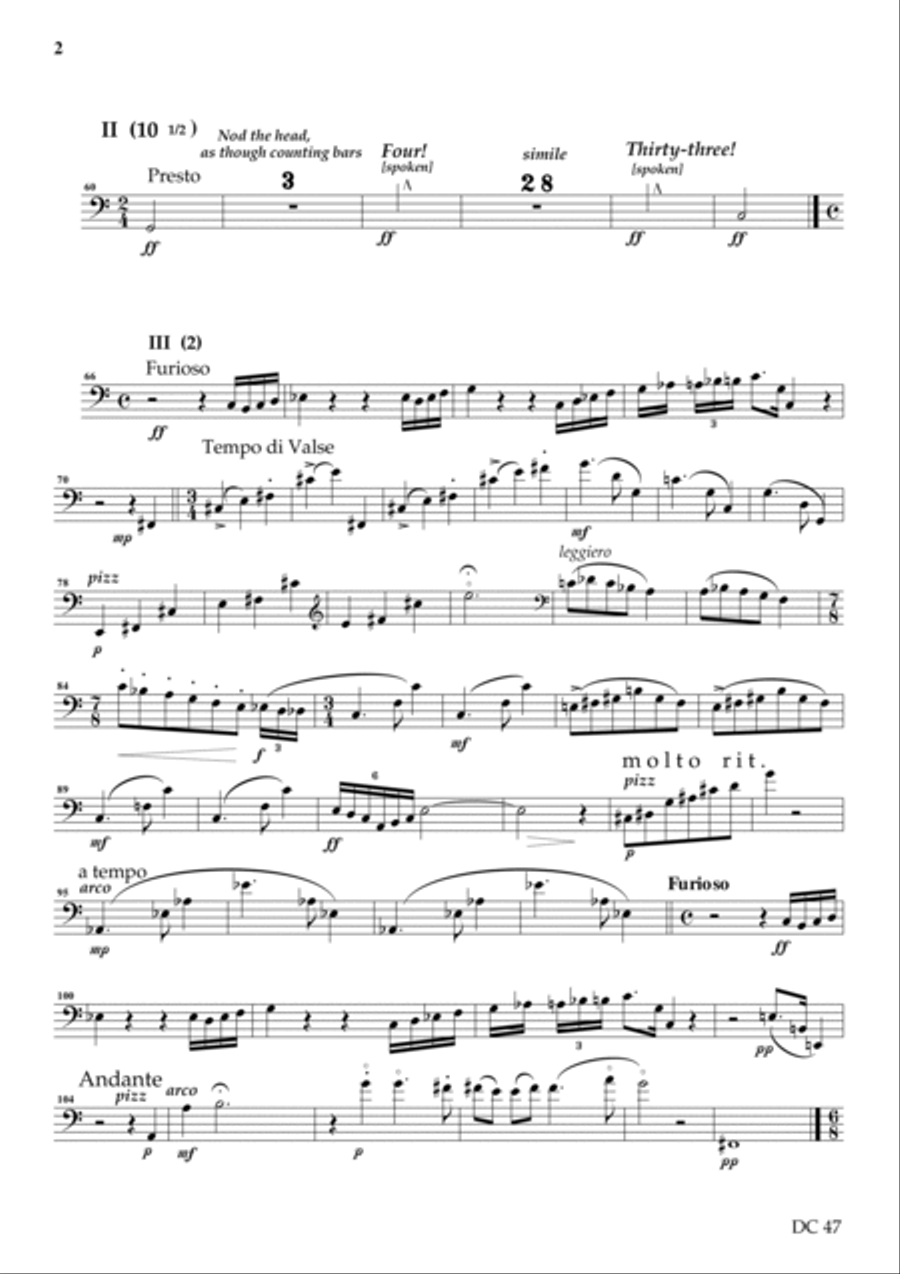 Surrealisms - for solo double bass Double Bass scores gallery preview page 2