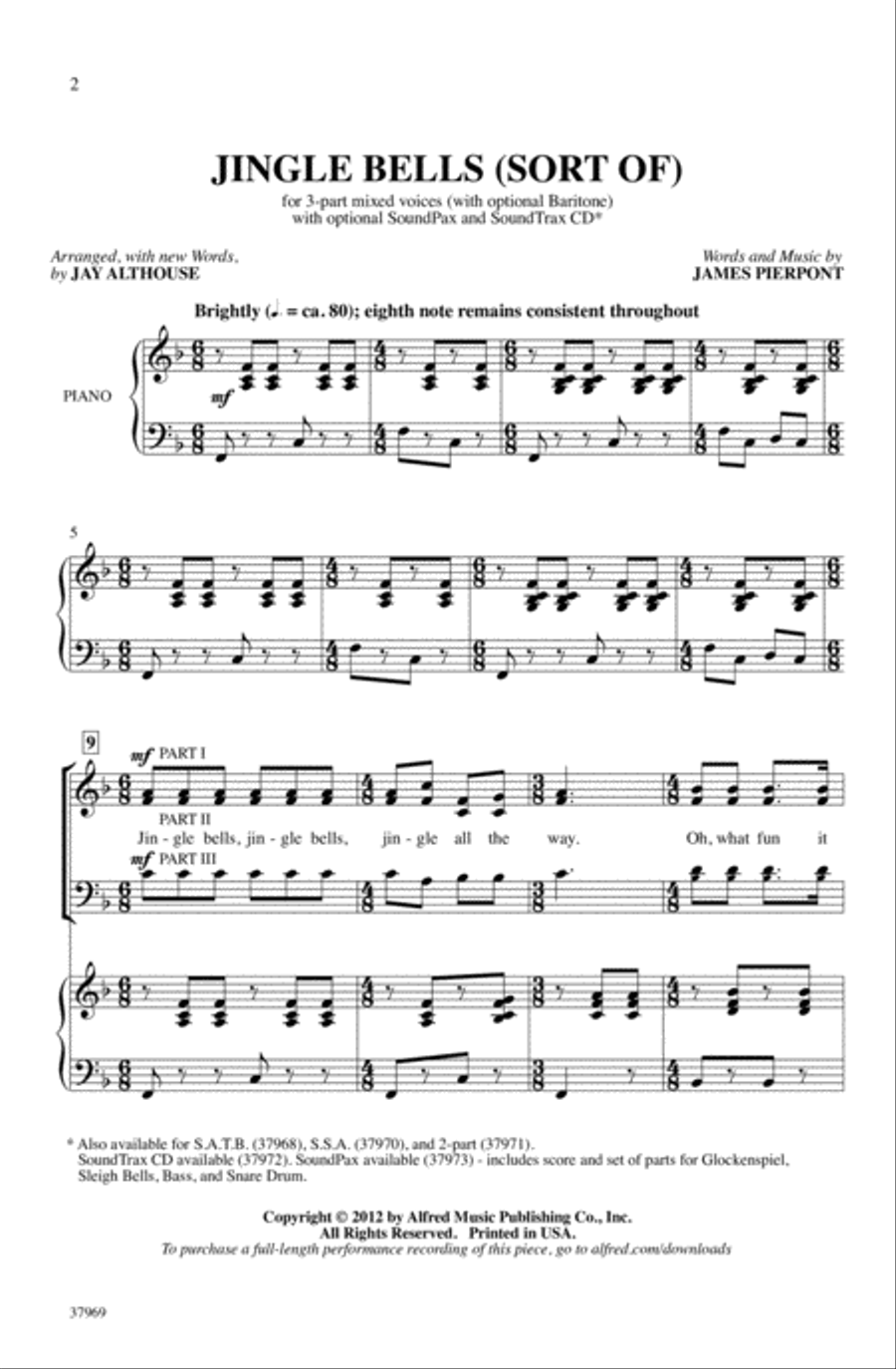 Jingle Bells (Sort Of) 3-Part scores gallery preview page 1