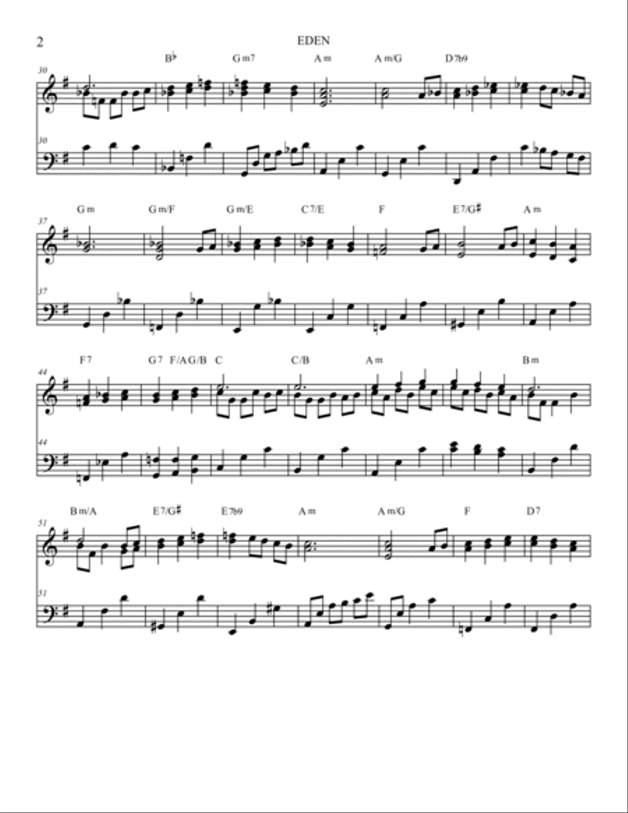 Eden Piano Solo Eden Piano Solo Piano Solo scores gallery preview page 2