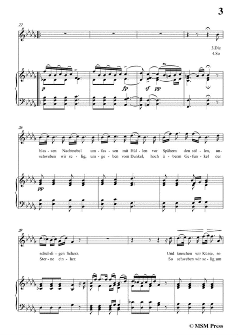 Schubert-Des Fischers Liebesglück,in b flat minor,D.933,for Voice and Piano Voice Solo scores gallery preview page 5