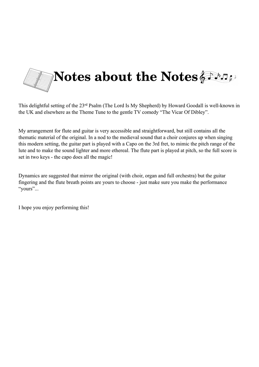 Psalm 23 (theme From The Vicar Of Dibley) Flute scores gallery preview page 3